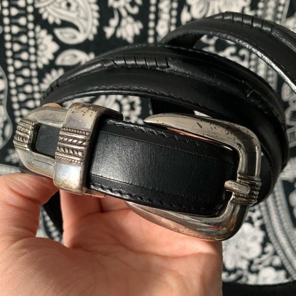 πVintage Leather Black Belt - Picture 4 of 5